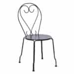 BISTRO Καρέκλα Μέταλλο Βαφή Μαύρο - Στοιβαζόμενη 41x48x90cm - Image 2