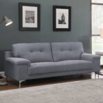 NOTE Kαναπές Σαλονιού - Καθιστικού 3Θέσιος, Ύφασμα Water Repellent Μπλε - Γκρι 211x89x85cm - Image 2