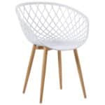 REX Πολυθρόνα-Pro Μέταλλο Βαφή Φυσικό, PP-UV Άσπρο 62x56x80cm - Image 2