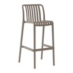 MODA Σκαμπό Bar Στοιβαζόμενο PP - UV Protection, Απόχρωση Mocha 48x47x75/102cm - Image 2