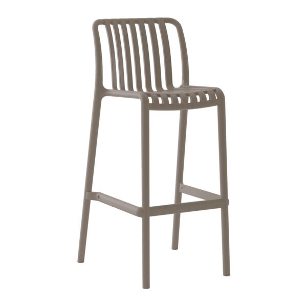 MODA Σκαμπό Bar Στοιβαζόμενο PP - UV Protection, Απόχρωση Mocha 48x47x75/102cm - Image 2