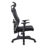 BF3750 Πολυθρόνα Γραφείου Διευθυντή, Mesh Μαύρο, Μπράτσα up-down 68x68x116/126cm - Image 3