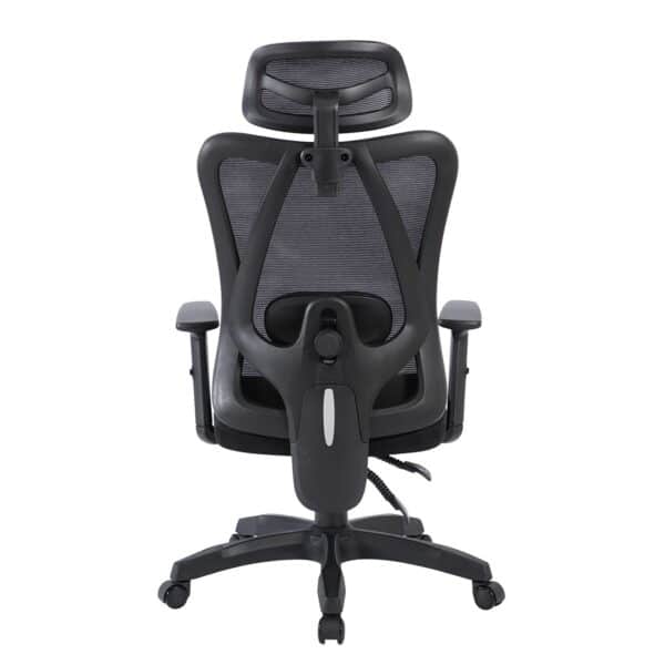 BF3750 Πολυθρόνα Γραφείου Διευθυντή, Mesh Μαύρο, Μπράτσα up-down 68x68x116/126cm - Image 4