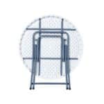 BLOW Τραπέζι Ροτόντα - Catering Πτυσσόμενο, Μέταλλο Βαφή Γκρι, HDPE Άσπρο 45mm Φ94cm H.74cm - Image 3