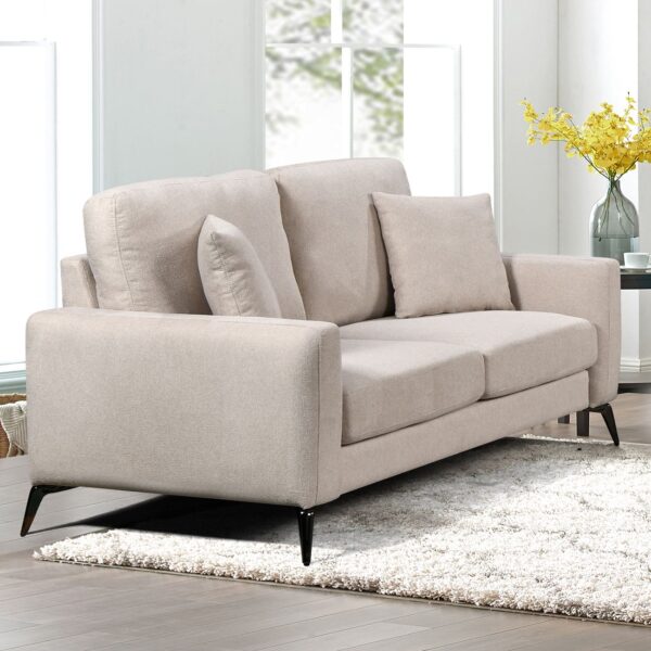 TIPO Kαναπές 2Θέσιος Σαλονιού- Καθιστικού, Ύφασμα Μπεζ 163x90x92cm - Image 2