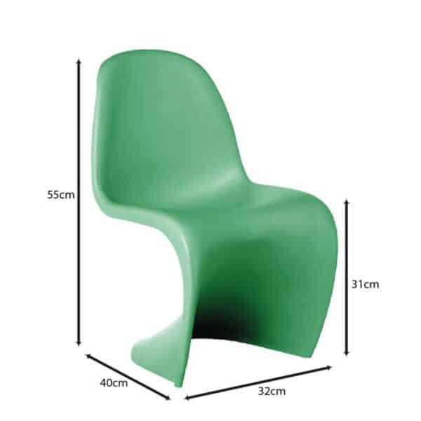 BLEND Kid Καρέκλα, PP Sandy Green 32x40x55cm - Image 3