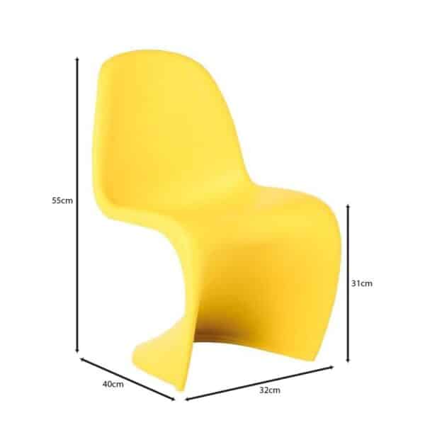 BLEND Kid Καρέκλα, PP Κίτρινο 32x40x55cm - Image 3