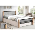 ΝΕΤ Κρεβάτι Διπλό για Στρώμα 150x200cm, Μέταλλο Βαφή Μαύρο, Ξύλο Φυσικό 155x210x81cm(Στρώμα 150x200)cm - Image 2