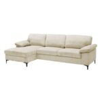 CYRIL Καναπές Δεξιά Γωνία, Ύφασμα Κοτλέ Μπεζ 267x132x84cm - Image 2
