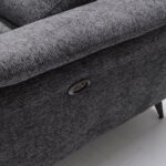 ROMEO Καναπές-Relax, Δεξιά Γωνία,Ύφασμα Γκρι, Αποθ.χώρος, Μία θέση με ηλεκτρική ανάκληση 284x224x76cm - Image 5