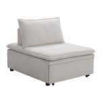 FRANNIE Πολυθρόνα (Καρέκλα) - Κρεβάτι, Σαλονιού-Καθιστικού, Ύφασμα Μπεζ 94x114x45 / Κρεβάτι94x194x45cm - Image 2