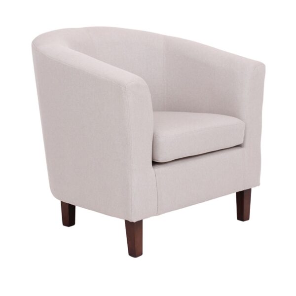 BOGA Πολυθρόνα Σαλονιού Καθιστικού, Ύφασμα  Μπεζ 75x73x74cm - Image 2