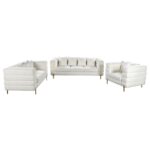 MORRIS Set Σαλόνι - Καθιστικό 3θέσιος + 2θέσιος + Πολυθρόνα Ύφασμα Teddy Άσπρο Set: 3Seater+2Seater+1Seater - Image 2