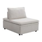 FRANNIE Πολυθρόνα (Καρέκλα) - Κρεβάτι, Σαλονιού-Καθιστικού, Ύφασμα Μπεζ 94x114x45 / Κρεβάτι94x194x45cm