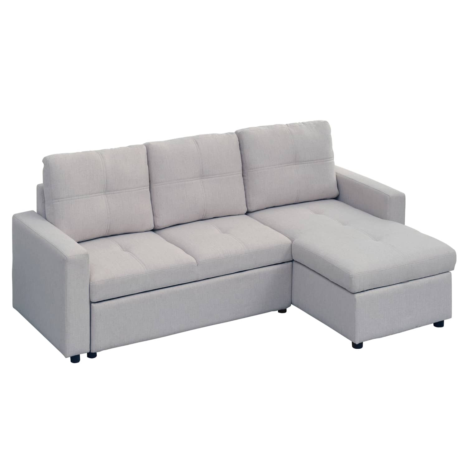 HM3285.01 ΓΩΝΙΑΚΟΣ ΚΑΝΑΠΕΣ-ΚΡΕΒΑΤΙ ΑΝΑΣΤΡΕΨΙΜΟΣ SALINO HM3285.01 ΓΚΡΙ ΥΦΑΣΜΑ 213x132x87Yεκ - Image 1