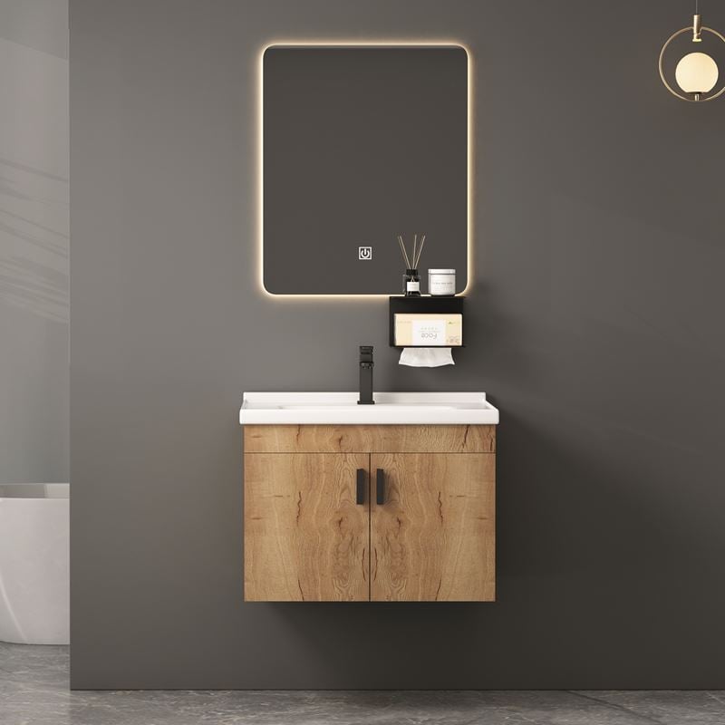 idea-3-set-epiplo-kremasto-baniou-fysiko-kathreptis-led-pagkos-me-niptira-kai-bataria-enlarge IDEA-3 Set Έπιπλο Μπάνιου Φυσικό, Καθρέπτης LED + Πάγκος με Νιπτήρα και Μπαταρία 60x47x45cm / Mirror 50x60x2cm - Image 1