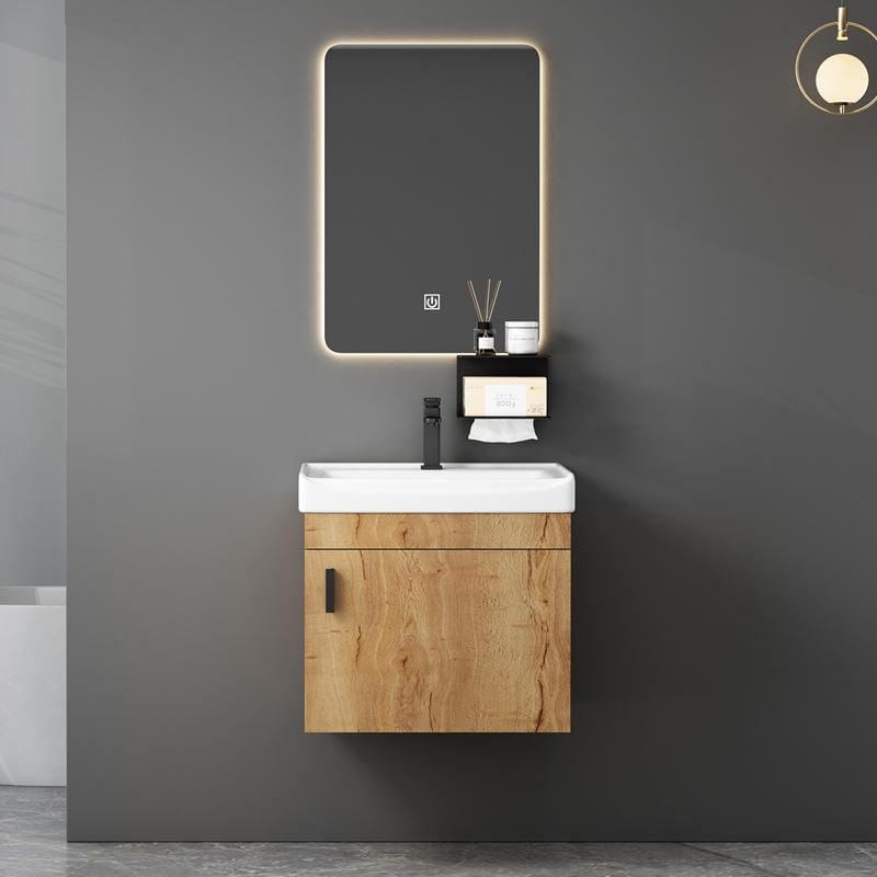 idea-4-set-epiplo-kremasto-baniou-fysiko-kathreptis-led-pagkos-me-niptira-kai-bataria-enlarge IDEA-4 Set Έπιπλο Μπάνιου Φυσικό, Καθρέπτης LED + Πάγκος με Νιπτήρα και Μπαταρία 50x36x45cm / Mirror 40x50x2cm - Image 1