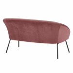 ΚΑΝΑΠΕΣ 2ΘΕΣΙΟΣ JOYCE ΒΕΛΟΥΔΟ ΣΑΠΙΟ ΜΗΛΟ ΚΑΙ ΜΕΤΑΛΛΙΚΑ ΠΟΔΙΑ 142X80X75 HM8548.02 - Image 4