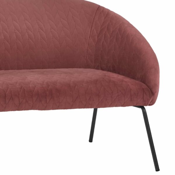 ΚΑΝΑΠΕΣ 2ΘΕΣΙΟΣ JOYCE ΒΕΛΟΥΔΟ ΣΑΠΙΟ ΜΗΛΟ ΚΑΙ ΜΕΤΑΛΛΙΚΑ ΠΟΔΙΑ 142X80X75 HM8548.02 - Image 6