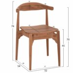 ΚΑΡΕΚΛΑ ΤΡΑΠΕΖΑΡΙΑΣ ΕΞ.ΧΩΡΟΥ DONNY HM6378 ΞΥΛΟ TEAK 52x54x74Υεκ. - Image 2