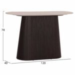 ΚΟΝΣΟΛΑ CATER HM18323 ΚΕΡΑΜΙΚΟ TOP ΟΨΗ ΤΡΑΒΕΡΤΙΝΑΣ-MDF ΒΑΣΗ 120x40x78Υεκ. - Image 2