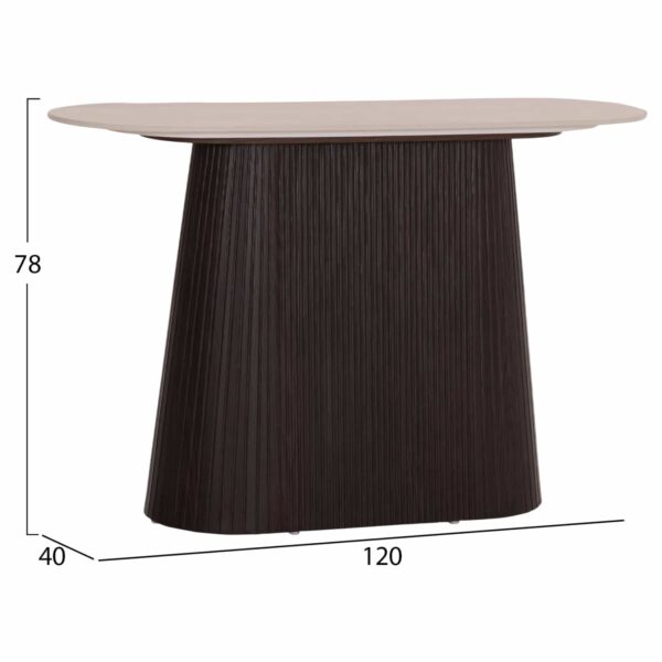 ΚΟΝΣΟΛΑ CATER HM18323 ΚΕΡΑΜΙΚΟ TOP ΟΨΗ ΤΡΑΒΕΡΤΙΝΑΣ-MDF ΒΑΣΗ 120x40x78Υεκ. - Image 2
