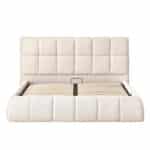 ΚΡΕΒΑΤΙ ΔΙΠΛΟ EDDY HM731.03 ΜΠΕΖ ΜΠΟΥΚΛΕ & ΑΠΟΘΗΚΕΥΤΙΚΟΣ ΧΩΡΟΣ ΓΙΑ  ΣΤΡΩΜΑ 160x200εκ - Image 4