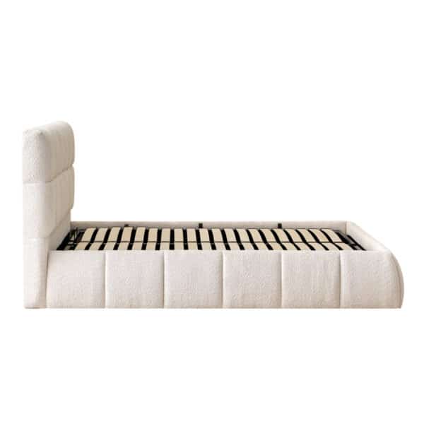 ΚΡΕΒΑΤΙ ΔΙΠΛΟ EDDY HM731.03 ΜΠΕΖ ΜΠΟΥΚΛΕ & ΑΠΟΘΗΚΕΥΤΙΚΟΣ ΧΩΡΟΣ ΓΙΑ  ΣΤΡΩΜΑ 160x200εκ - Image 5