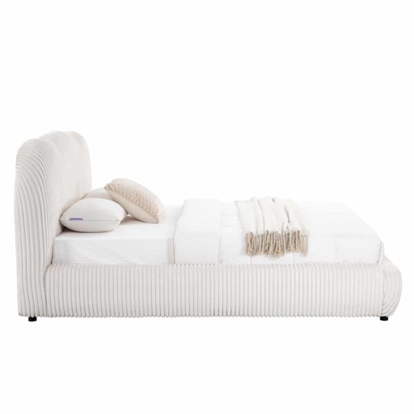 ΚΡΕΒΑΤΙ ΜΕ ΑΠΟΘ.ΧΩΡΟ KALLY HM729.03 ΜΠΕΖ FAUX FUR ΥΦΑΣΜΑ--ΓΙΑ ΣΤΡΩΜΑ 160x200εκ - Image 5