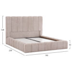 ΚΡΕΒΑΤΙ REMO ΜΕ ΑΠΟΘΗΚΕΥΤΙΚΟ ΧΩΡΟ HM719.10 ΥΦΑΣΜΑ TEDDY ΜΠΕΖ-ΓΙΑ ΣΤΡΩΜΑ 160x200εκ - Image 3