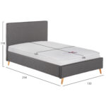 ΚΡΕΒΑΤΙ ΜΕ ΣΤΡΩΜΑ MAYLIN HM21281.03 ΓΚΡΙ ΥΦΑΣΜΑ--ΓΙΑ 120x200εκ - Image 3