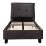 ΚΡΕΒΑΤΙ ΜΕ ΣΤΡΩΜΑ RILEY HM21282.01 ΓΚΡΙ ΒΕΛΟΥΔΟ--ΓΙΑ 90x200εκ - Image 4