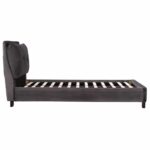 ΚΡΕΒΑΤΙ ΜΕ ΣΤΡΩΜΑ RILEY HM21282.01 ΓΚΡΙ ΒΕΛΟΥΔΟ--ΓΙΑ 90x200εκ - Image 5