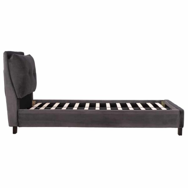 ΚΡΕΒΑΤΙ ΜΕ ΣΤΡΩΜΑ RILEY HM21282.01 ΓΚΡΙ ΒΕΛΟΥΔΟ--ΓΙΑ 90x200εκ - Image 5