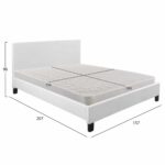 ΚΡΕΒΑΤΙ ΜΕ ΣΤΡΩΜΑ BECCA HM21283.01 ΛΕΥΚΟ PU--ΓΙΑ 150x200εκ - Image 3