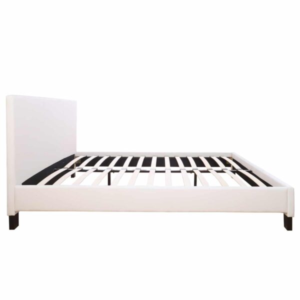 ΚΡΕΒΑΤΙ ΜΕ ΣΤΡΩΜΑ BECCA HM21283.01 ΛΕΥΚΟ PU--ΓΙΑ 150x200εκ - Image 5