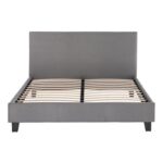 ΚΡΕΒΑΤΙ ΜΕ ΣΤΡΩΜΑ BECCA HM21283.04 ΓΚΡΙ ΥΦΑΣΜΑ--ΓΙΑ 150x200εκ - Image 4