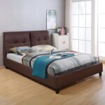 ΚΡΕΒΑΤΙ ΜΕ ΣΤΡΩΜΑ BILLIE HM21284.01 ΚΑΦΕ ΥΦΑΣΜΑ--ΓΙΑ 160x200εκ - Image 2