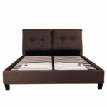 ΚΡΕΒΑΤΙ ΜΕ ΣΤΡΩΜΑ BILLIE HM21284.01 ΚΑΦΕ ΥΦΑΣΜΑ--ΓΙΑ 160x200εκ - Image 4