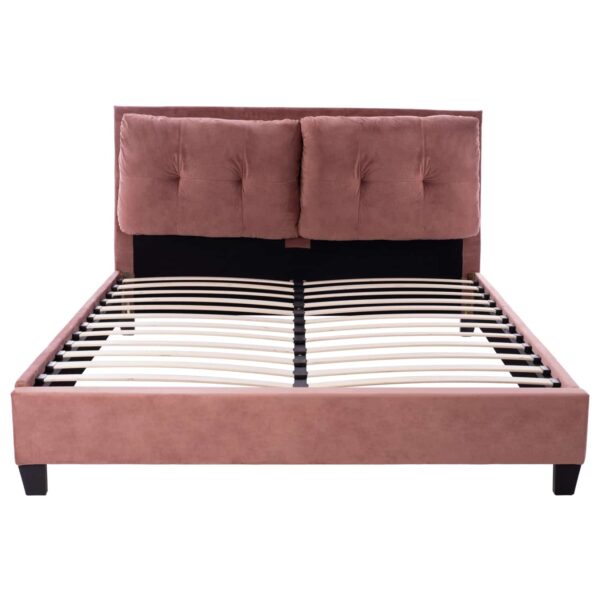 ΚΡΕΒΑΤΙ ΜΕ ΣΤΡΩΜΑ BILLIE HM21284.05 ΣΑΠΙΟ ΜΗΛΟ ΒΕΛΟΥΔΟ--ΓΙΑ 160x200εκ - Image 4