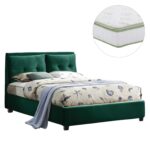 ΚΡΕΒΑΤΙ ΜΕ ΣΤΡΩΜΑ BILLIE HM21284.06 ΚΥΠΑΡΙΣΣΙ ΒΕΛΟΥΔΟ--ΓΙΑ 160x200εκ