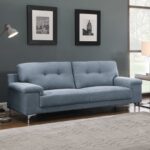 NOTE Kαναπές Σαλονιού - Καθιστικού 3Θέσιος, Ύφασμα Water Repellent Μπλε - Γκρι 211x89x85cm