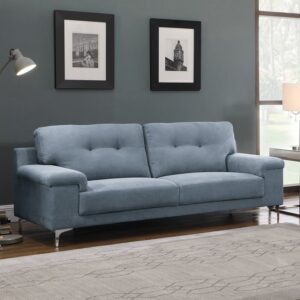 NOTE Kαναπές Σαλονιού - Καθιστικού 3Θέσιος, Ύφασμα Water Repellent Μπλε - Γκρι 211x89x85cm