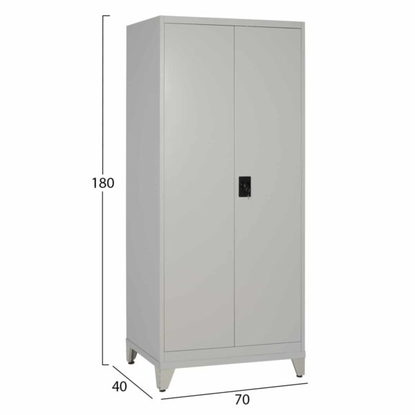 ΝΤΟΥΛΑΠΑ 2ΦΥΛΛΗ ΜΕΤΑΛΛΙΚΗ HRONDA HM21287.01 3 ΡΑΦΙΑ-ΚΛΕΙΔΑΡΙΑ & ΠΟΔΙΑ 70x40x180Υεκ. - Image 2