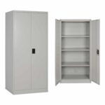 ΝΤΟΥΛΑΠΑ 2ΦΥΛΛΗ ΜΕΤΑΛΛΙΚΗ HRONDA HM5748.21 ME 3 ΡΑΦΙΑ & ΚΛΕΙΔΑΡΙΑ 70x40x170Υεκ.