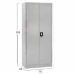 ΝΤΟΥΛΑΠΑ 2ΦΥΛΛΗ ΜΕΤΑΛΛΙΚΗ HRONDA HM5749.21 ME ΧΩΡΙΣΜΑ & ΚΛΕΙΔΑΡΙΑ 70x40x170Υεκ. - Image 2