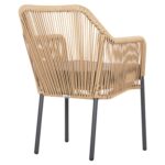 ΠΟΛΥΘΡΟΝΑ ΑΛΟΥΜΙΝΙΟΥ LOKKI HM5855.02 ΑΝΘΡΑΚΙ ΜΕ ΣΧΟΙΝΙ WICKER PE 56x66x82Υ εκ. - Image 5