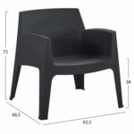 ΠΟΛΥΘΡΟΝΑ ΠΟΛΥΠΡΟΠΥΛΕΝΙΟΥ LOUNGE SLEEK HM6365.02 ΜΑΥΡΟ 62x68x73Υεκ. - Image 2