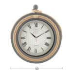 ΡΟΛΟΙ ΤΟΙΧΟΥ ΓΚΡΙ ΜΕΤΑΛΛΙΚΟ ΜΕ ΣΧΟΙΝΙ HM7452.01 Φ50 εκ. - Image 2