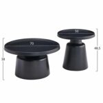 ΣΕΤ 2 ΤΡΑΠΕΖΙΑ ΣΑΛΟΝΙΟΥ RINKON2 HM18304.02 ΜΕΤΑΛΛΟ ΣΕ ΜΑΥΡΟ Φ49εκ & Φ69εκ - Image 2